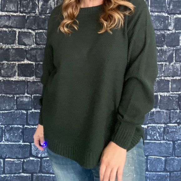 Plus size Hunter Green Sweater - Picture 2 of 3